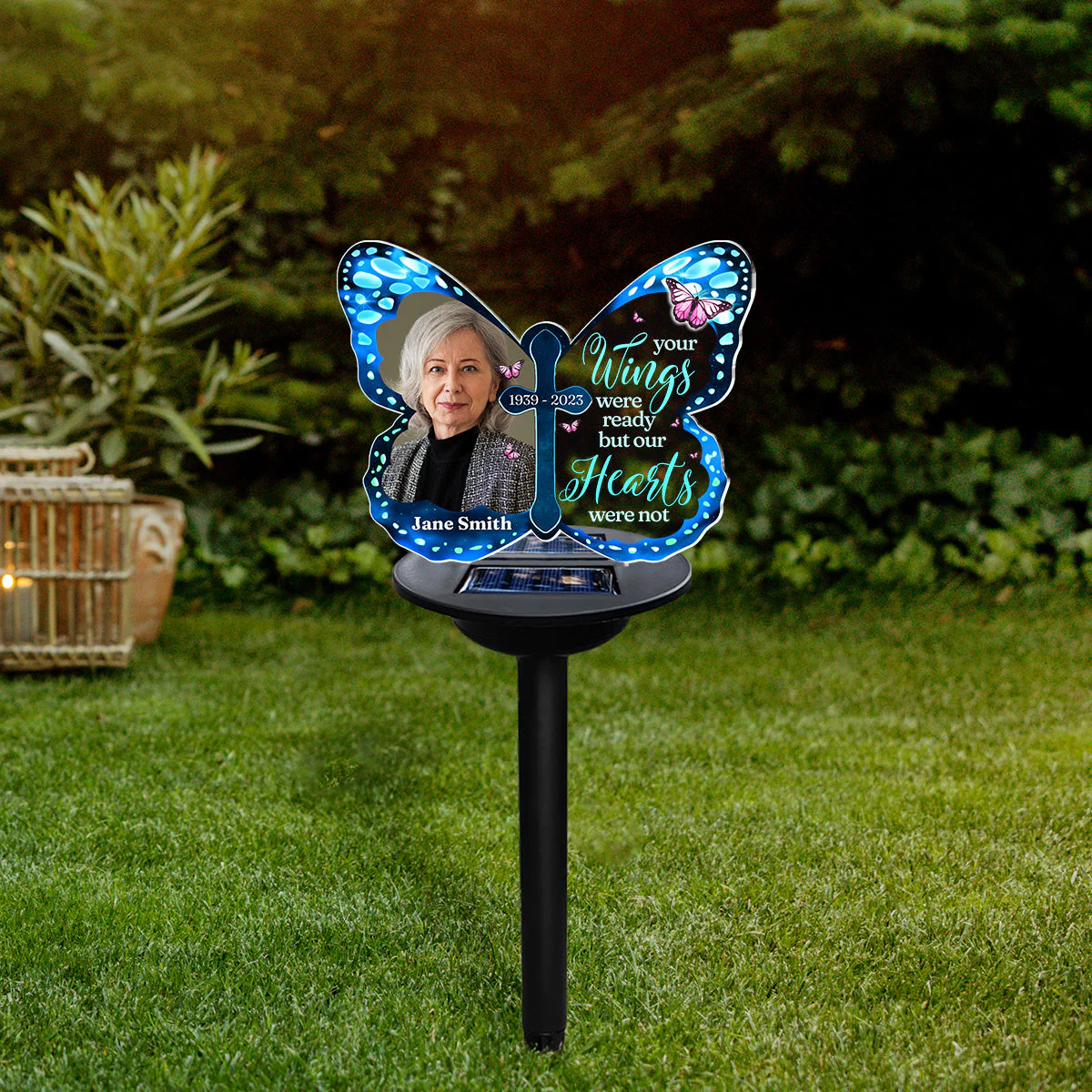 Custom Photo Your Wings Were Ready - Personalized Custom Solar Light - Image 3