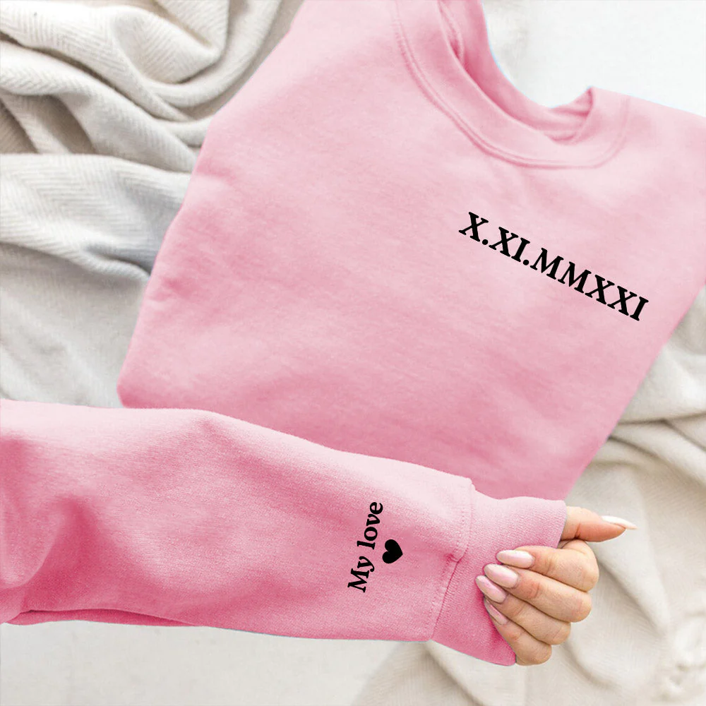 Custom Roman Numeral - Personalized Custom Sweatshirt - Image 3