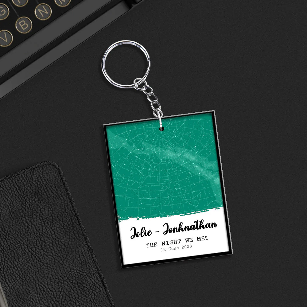 Custom Star Map The Night We Met - Personalized Custom Acrylic Keychain - Image 6