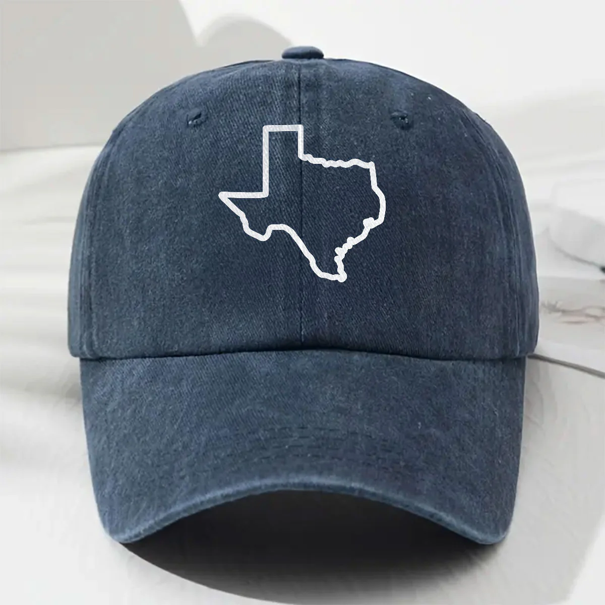 Custom US State - Personalized Custom Vintage Washed Denim Cap - Image 3