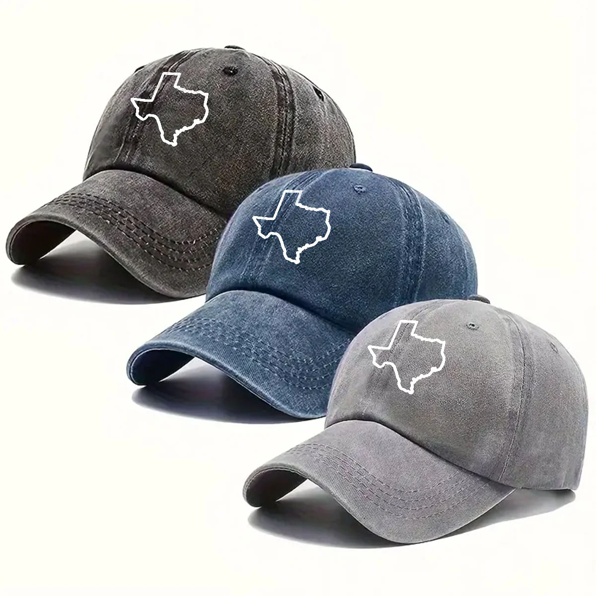 Custom US State - Personalized Custom Vintage Washed Denim Cap - Image 5