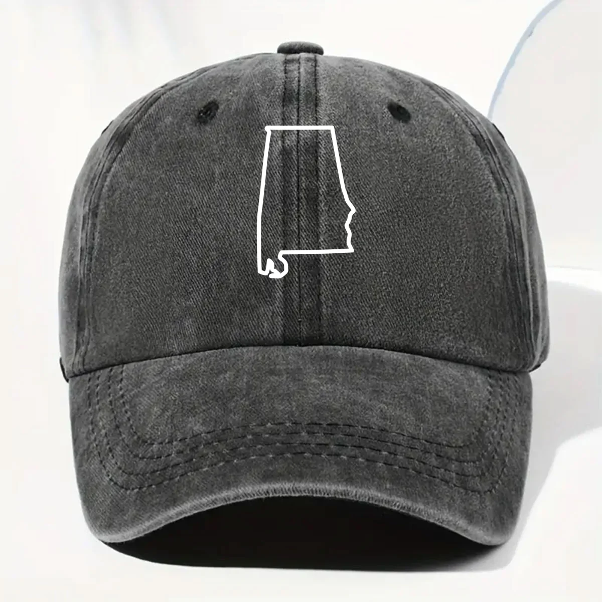 Custom US State - Personalized Custom Vintage Washed Denim Cap - Image 7