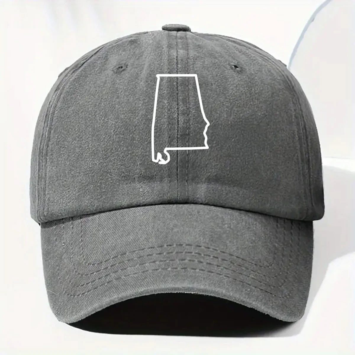 Custom US State - Personalized Custom Vintage Washed Denim Cap - Image 8