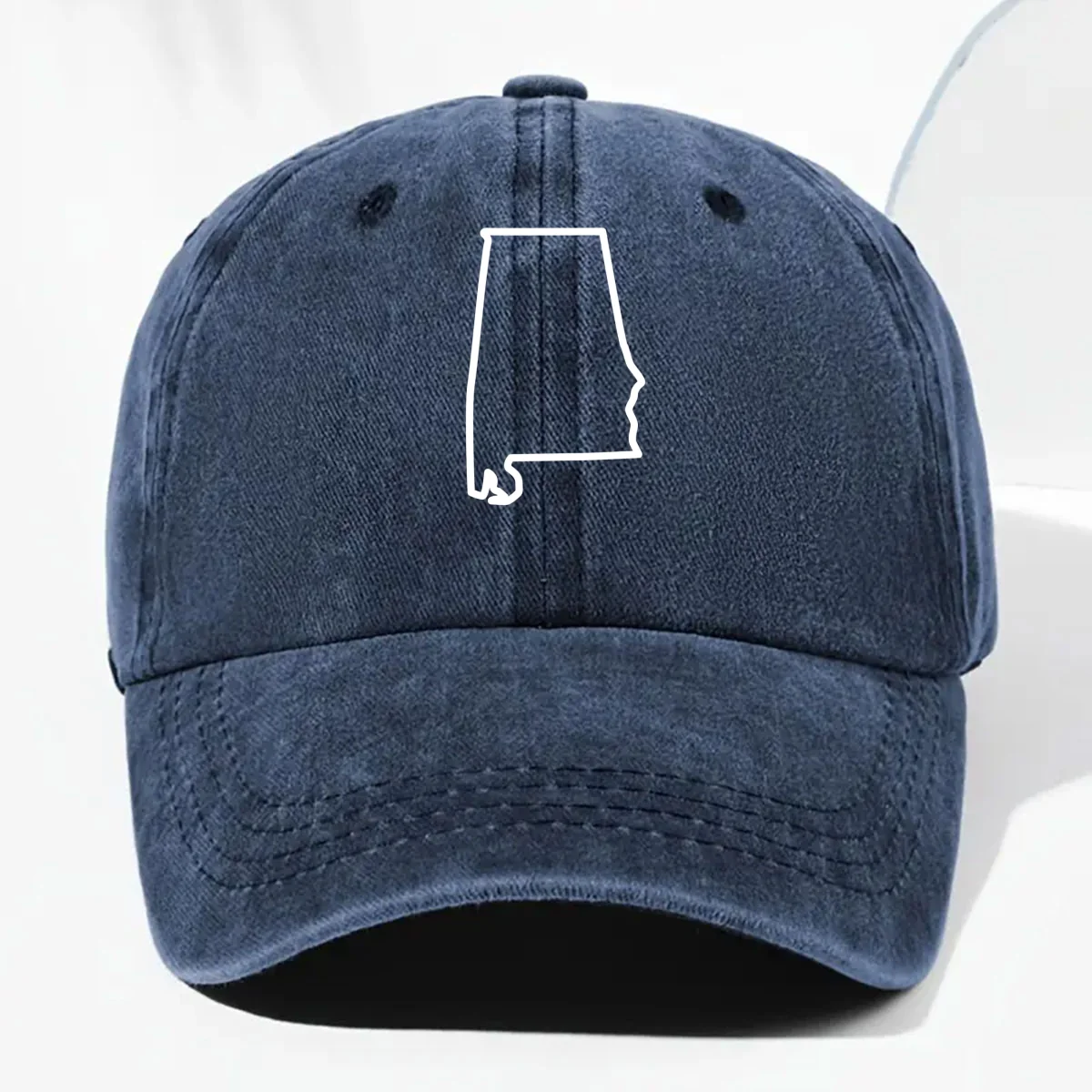 Custom US State - Personalized Custom Vintage Washed Denim Cap - Image 9