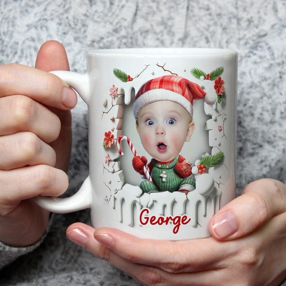 Cute Baby Christmas - Personalized Custom Coffee Mug - Image 3