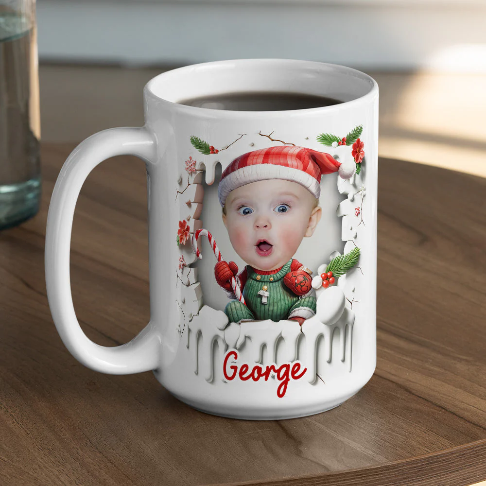 Cute Baby Christmas - Personalized Custom Coffee Mug - Image 4