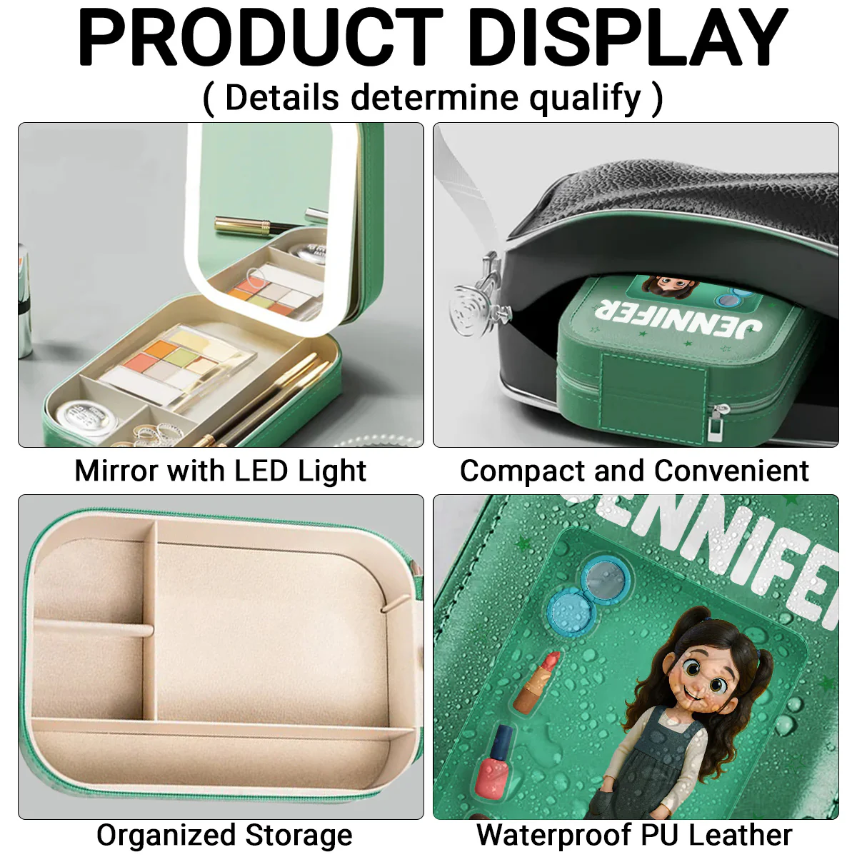 Cute Baby - Personalized Custom Jewelry Box With LED Mirror - Image 3