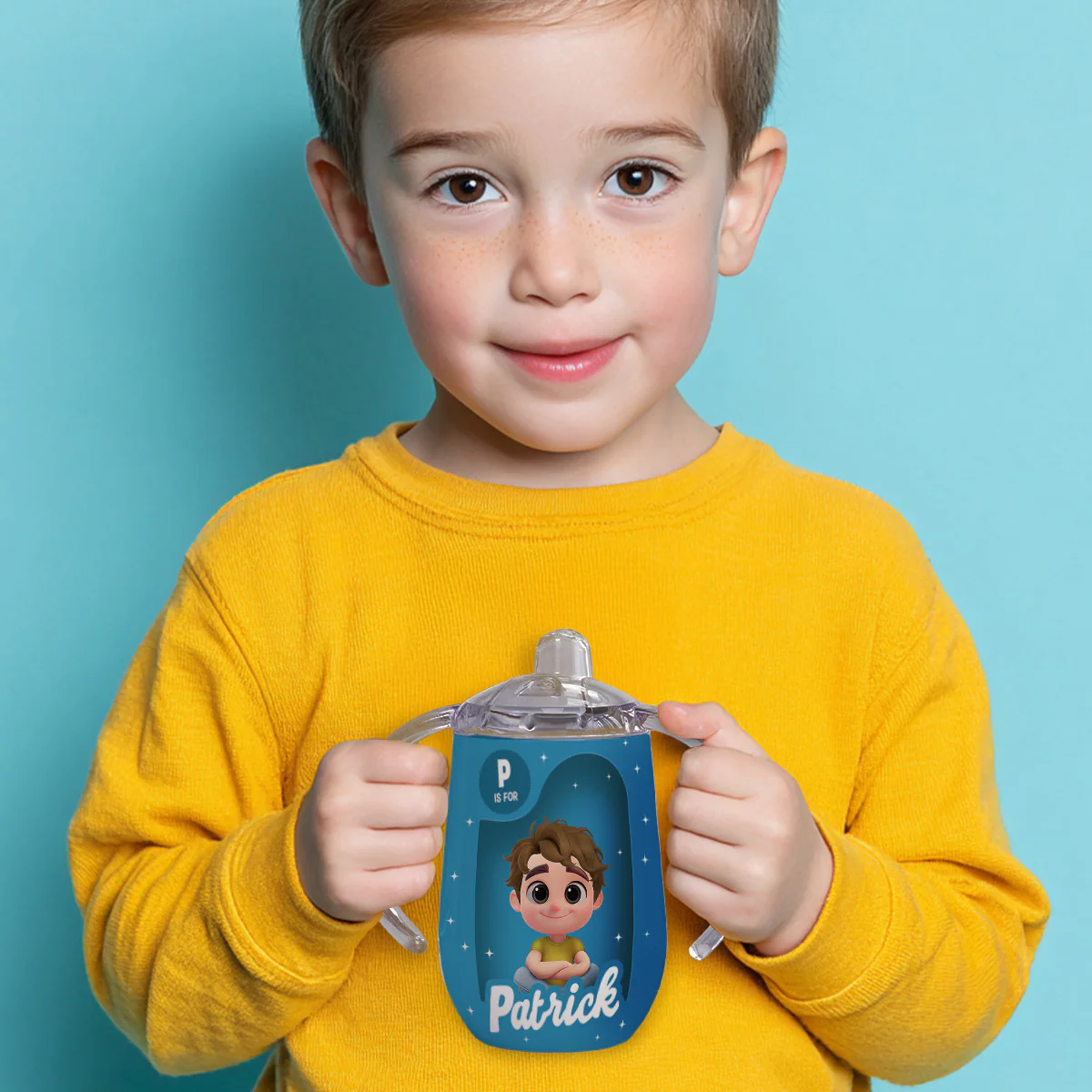 Cute Baby - Personalized Custom Sippy Cup With Handles - Image 2