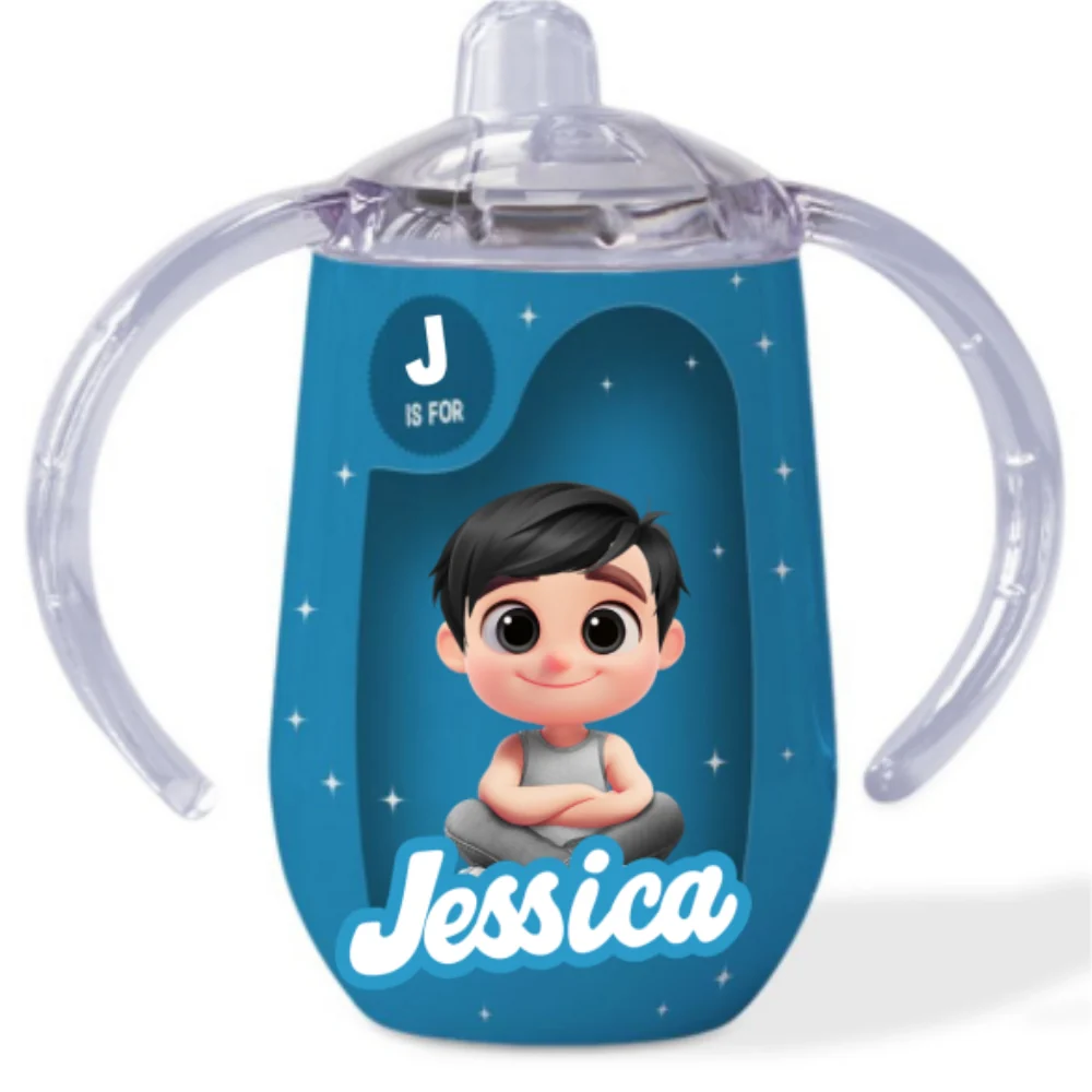 Cute Baby - Personalized Custom Sippy Cup With Handles - Image 7