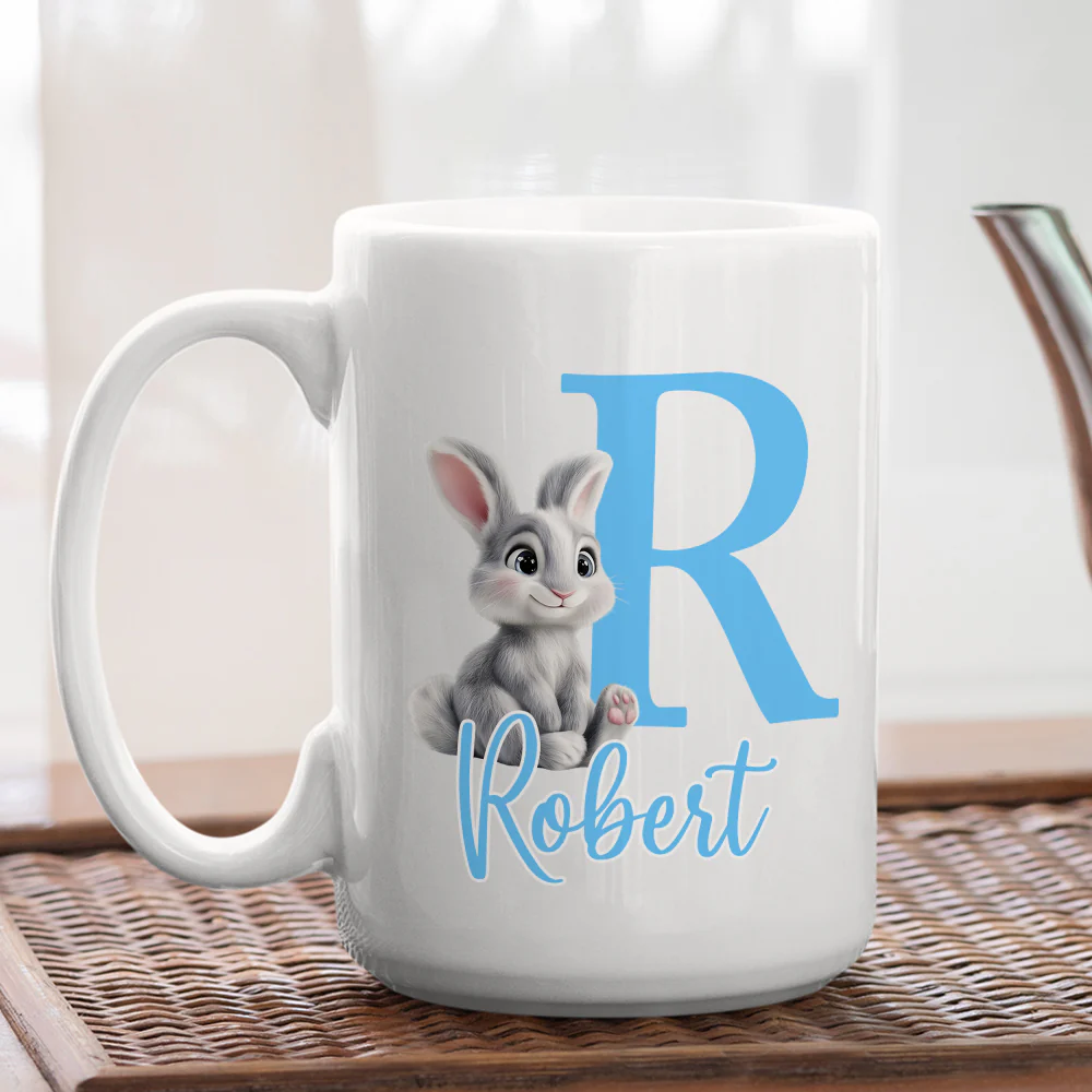 Cute Bunny Easter - Personalized Custom Coffee Mug - Image 6