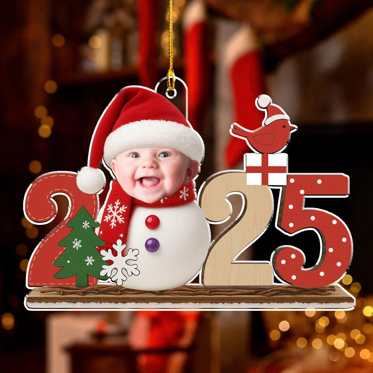 Cute Christmas - Personalized Custom Acrylic Ornament - Image 4