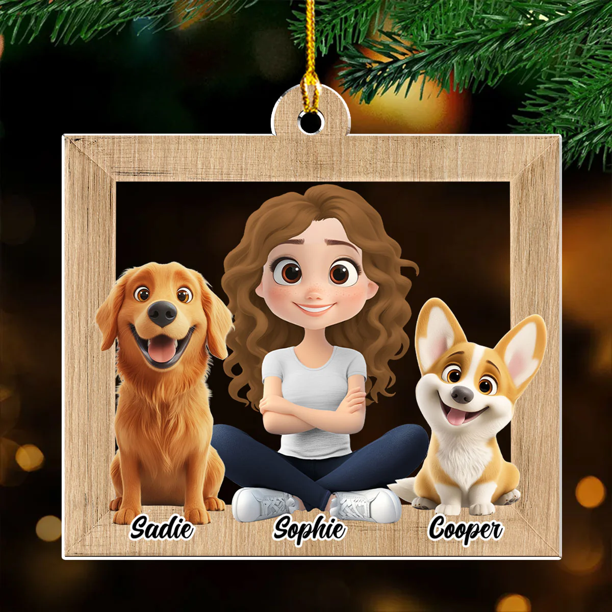 Cute Dog Mum - Personalized Custom Acrylic Ornament  - Image 5