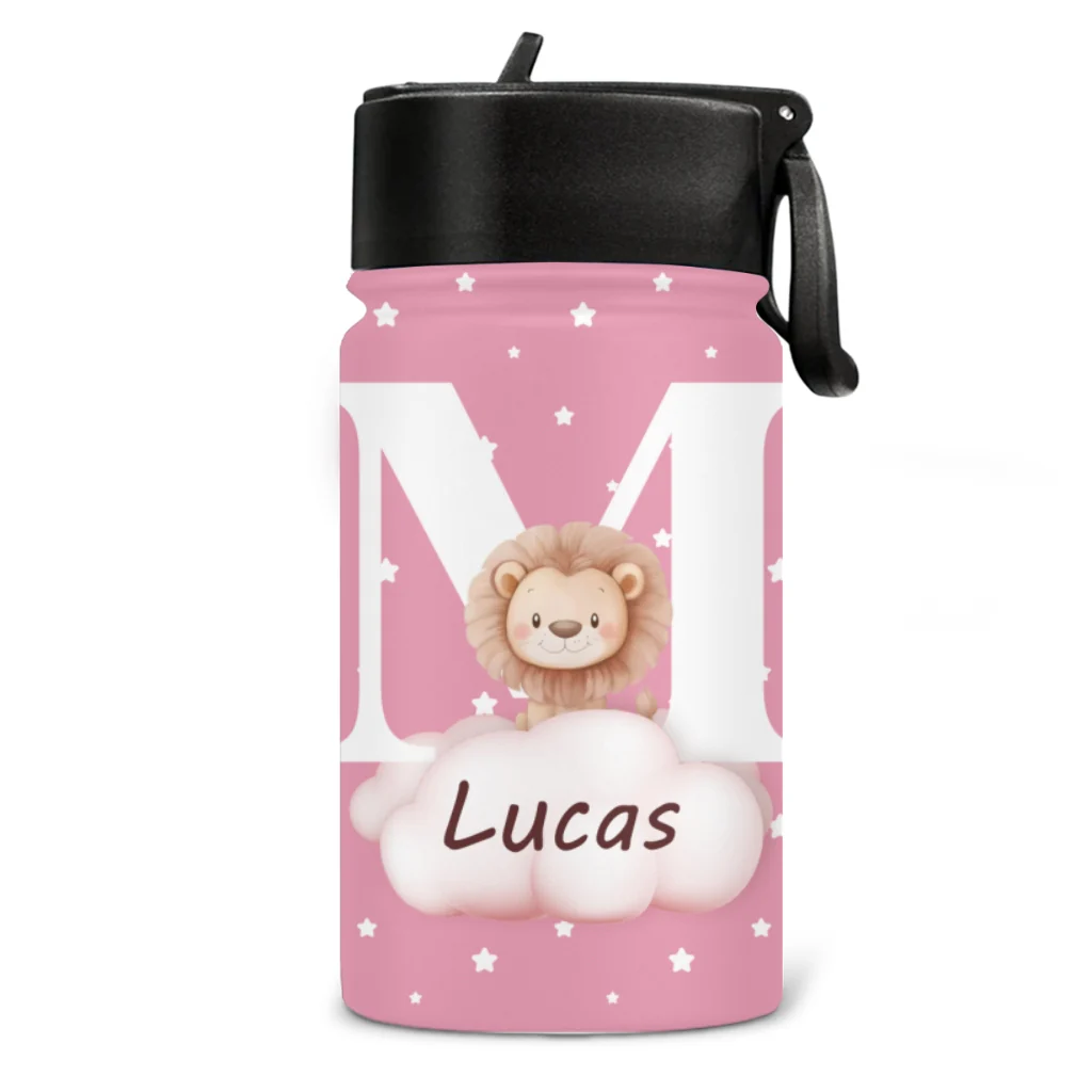 Cute Forest Animal - Personalized Custom Kids Water Bottle - Image 6