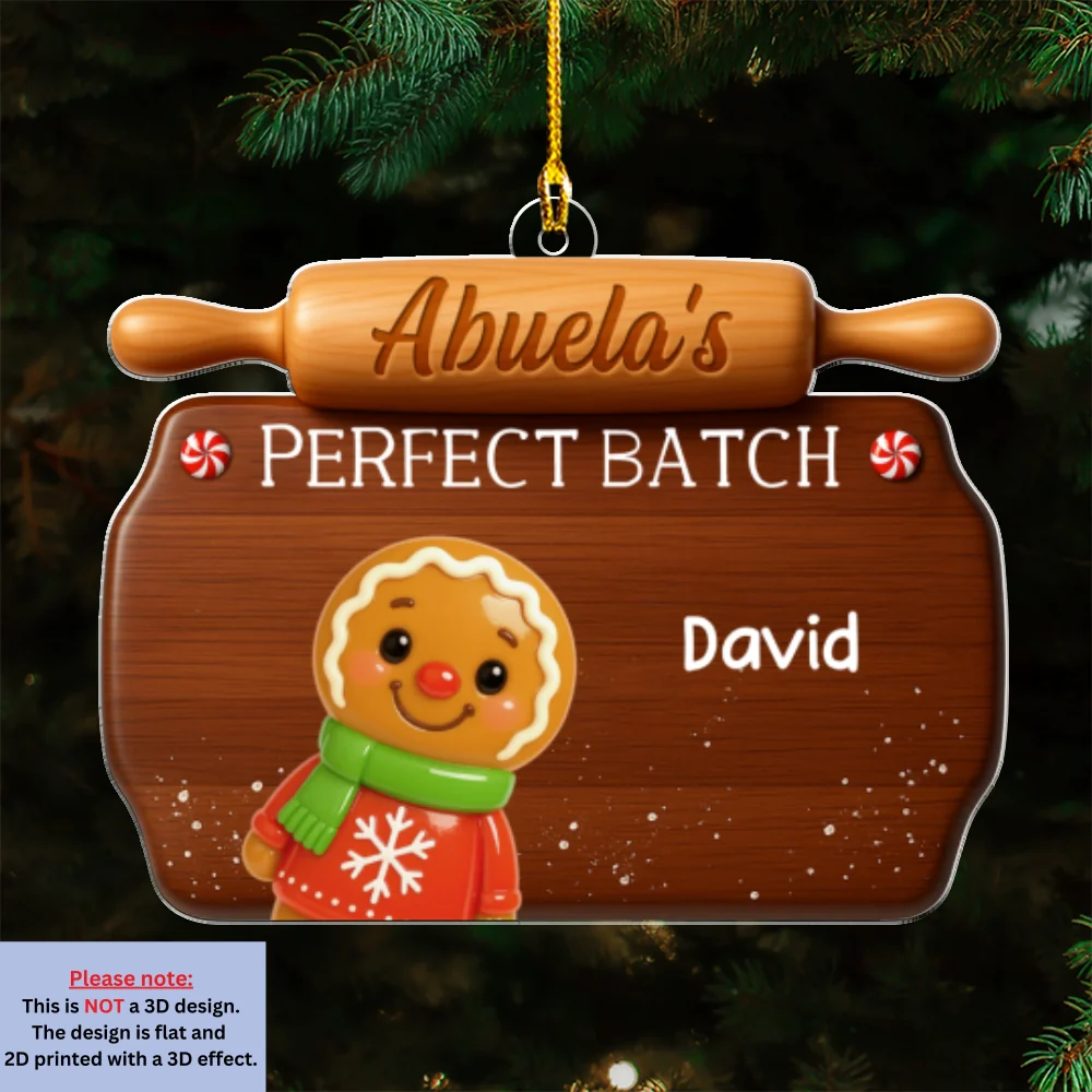 Cute Gingerbread Family - Personalized Custom Acrylic Ornament - Image 8
