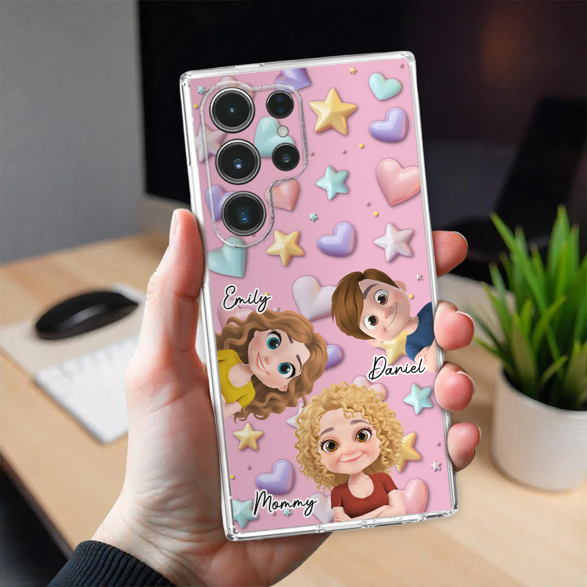 Cute Mommy And Children - Personalized Custom 3D Effect Phone Case - Image 27