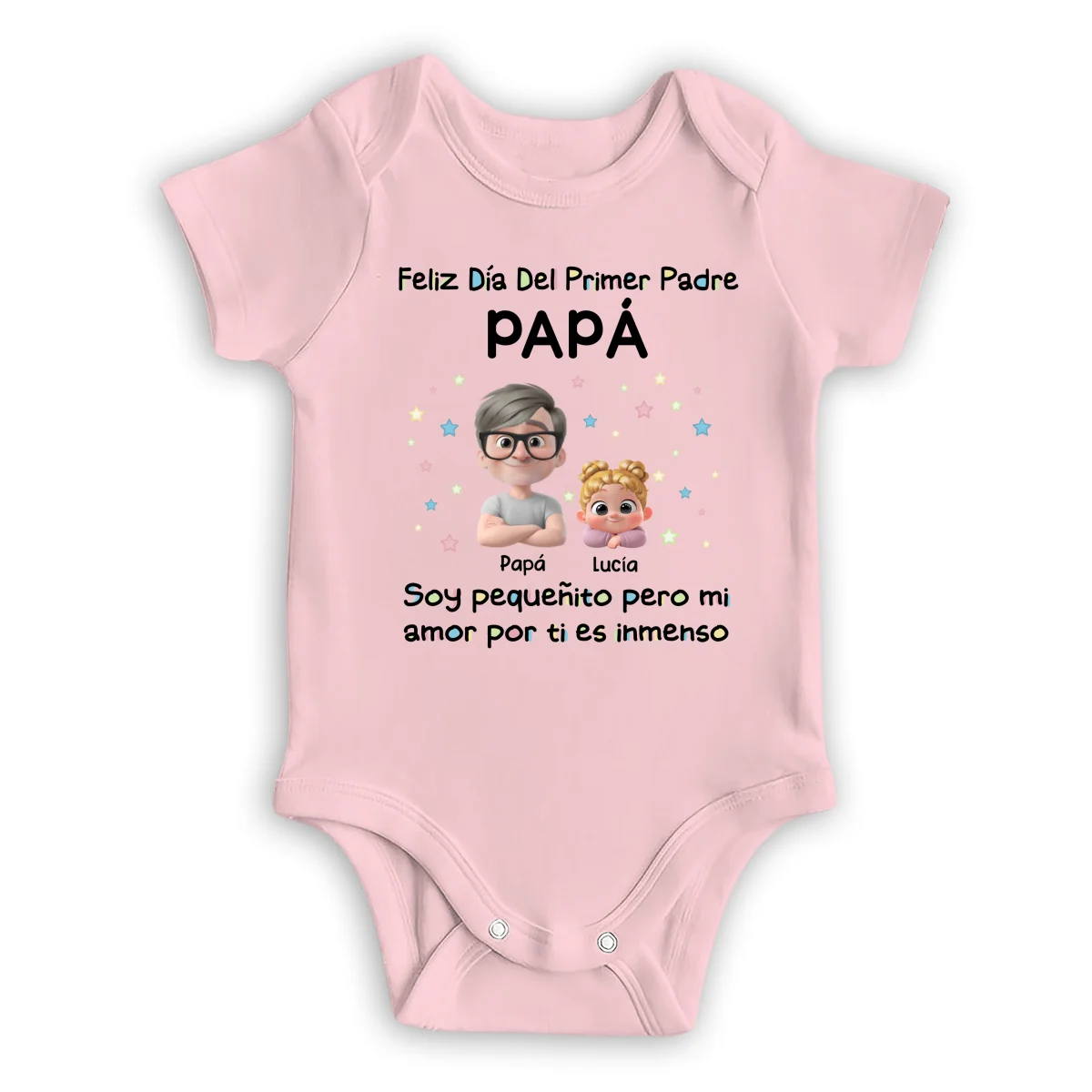 Día Del Primer Padre - Mono De Bebé Personalizado - Image 10