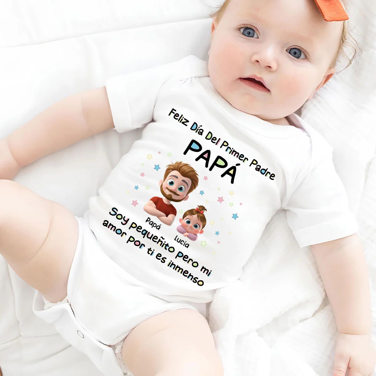 Día Del Primer Padre - Mono De Bebé Personalizado - Image 3