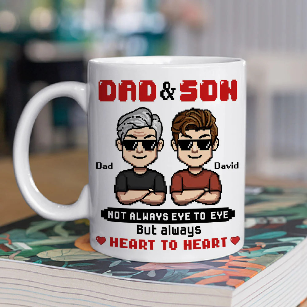 Dad And Son A Lifetime Link - Personalized Custom Coffee Mug - Image 2