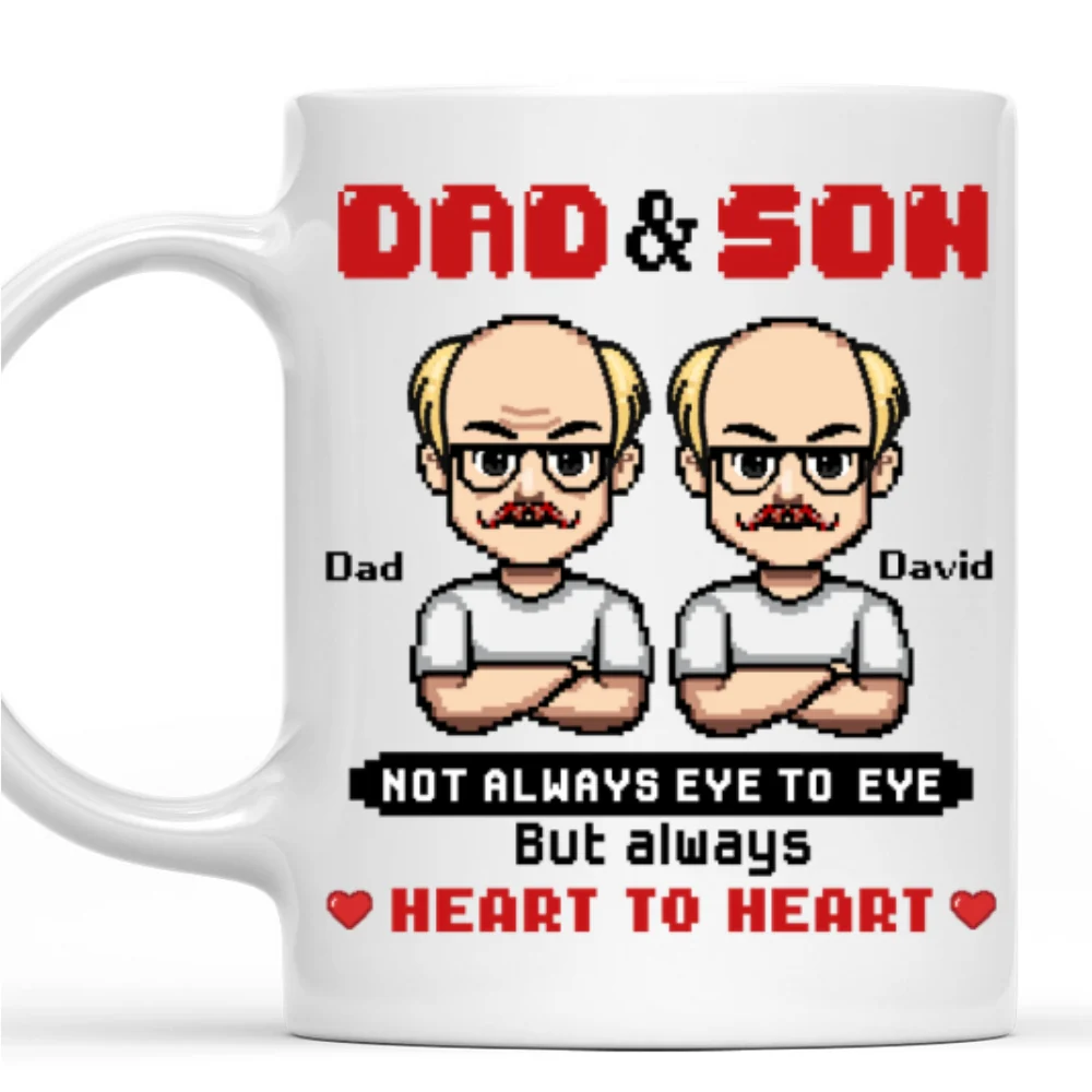 Dad And Son A Lifetime Link - Personalized Custom Coffee Mug - Image 6