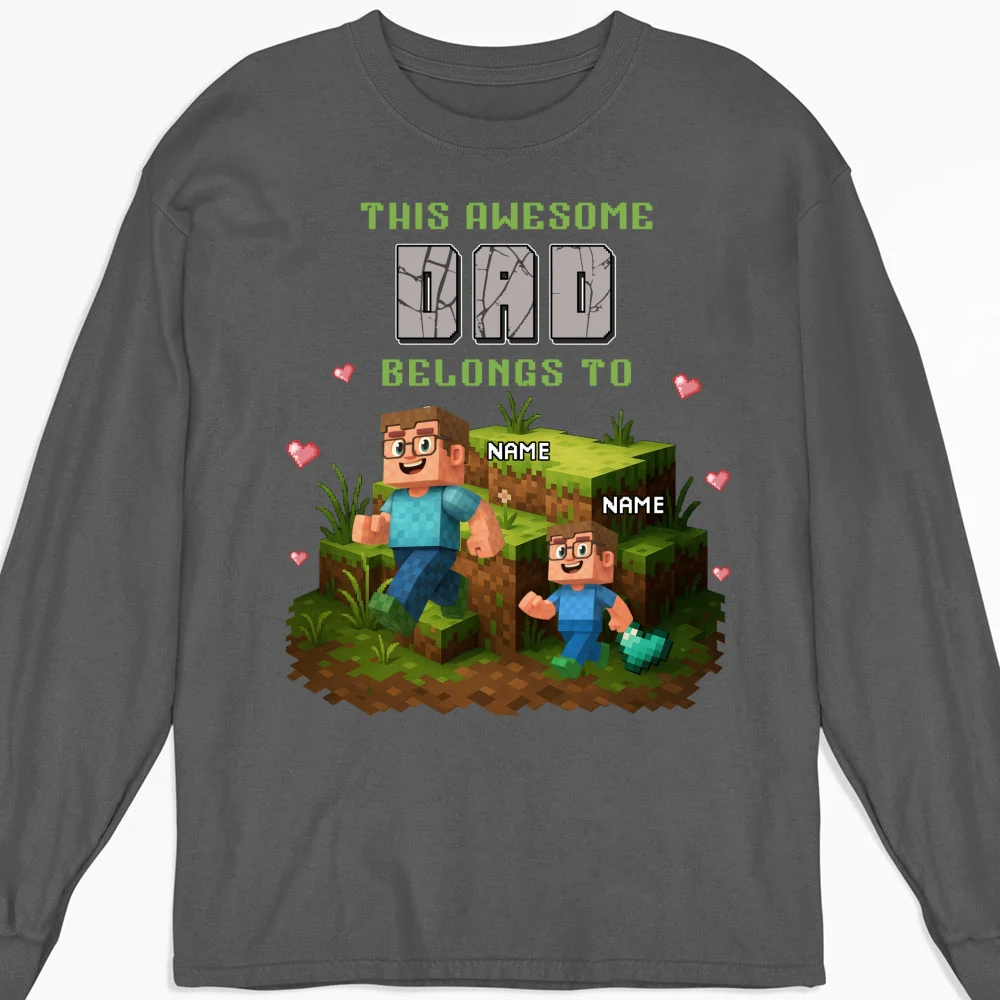 Dad Blocky Quest - Personalized Custom Shirt - Image 11