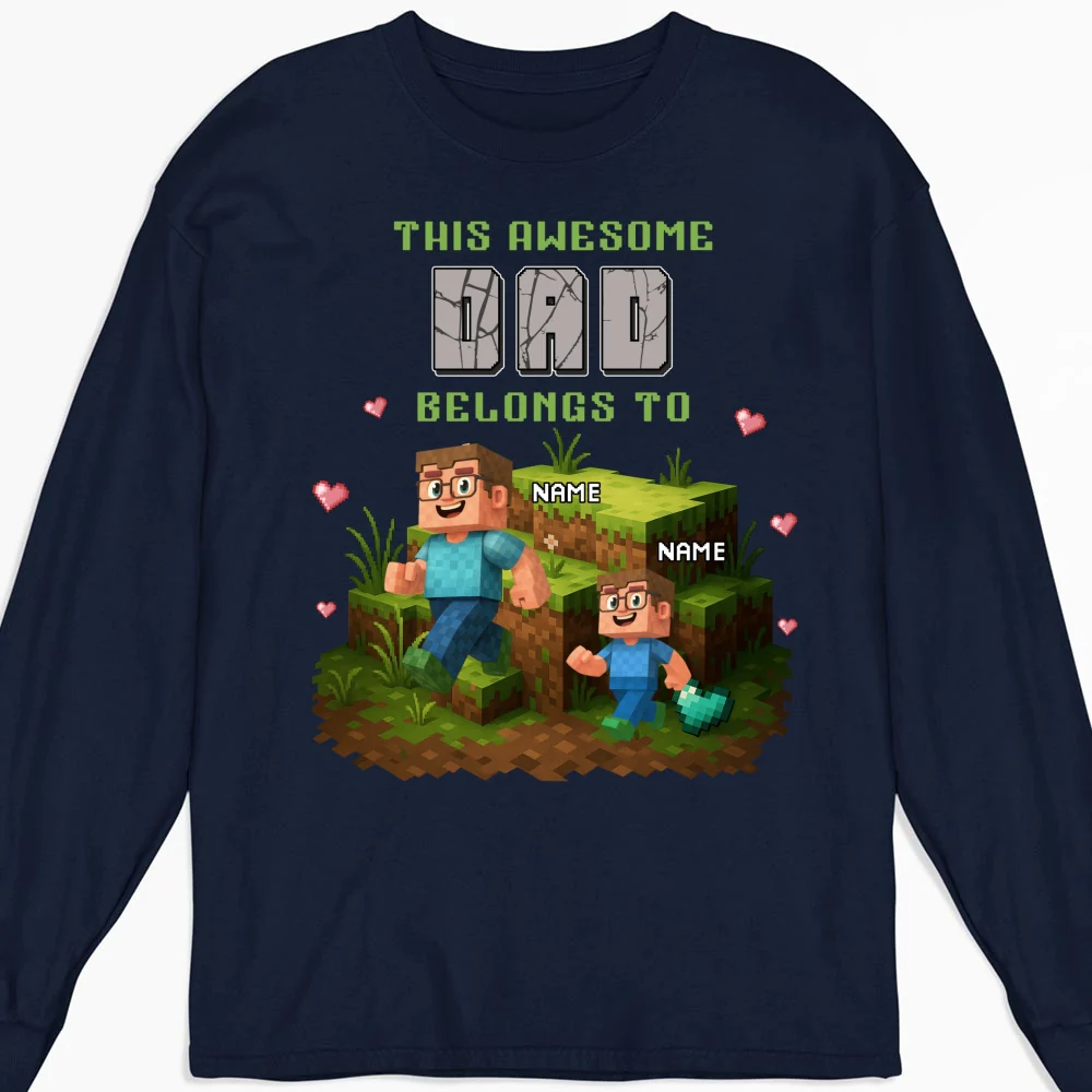 Dad Blocky Quest - Personalized Custom Shirt - Image 12