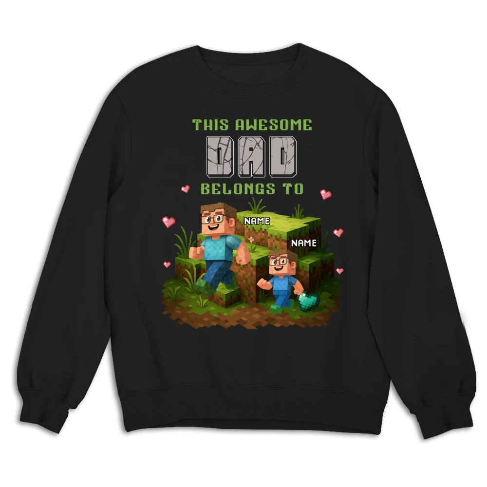 Dad Blocky Quest - Personalized Custom Shirt - Image 13