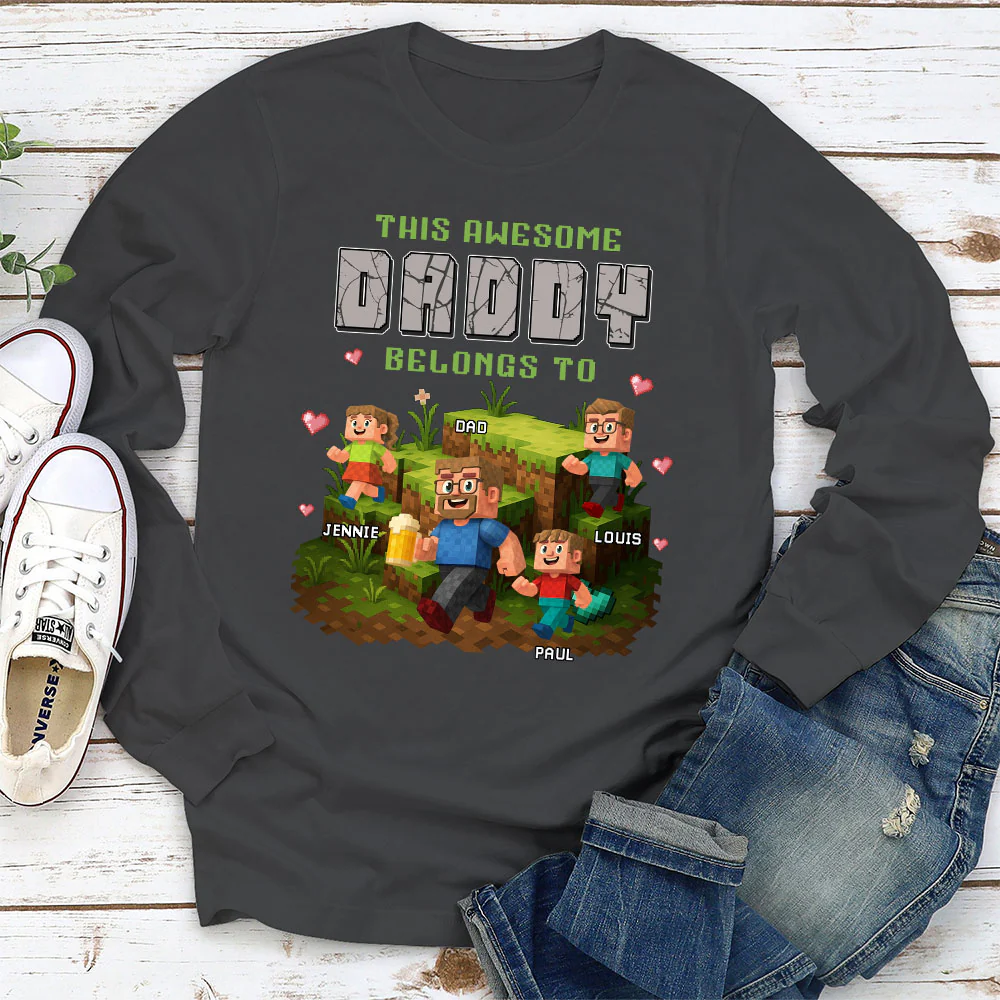 Dad Blocky Quest - Personalized Custom Shirt - Image 5