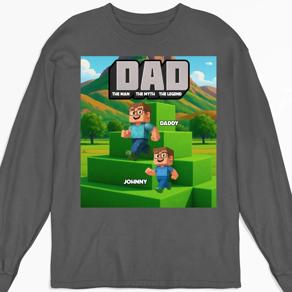 Blocky Dad - Personalized Custom Shirt - Image 11
