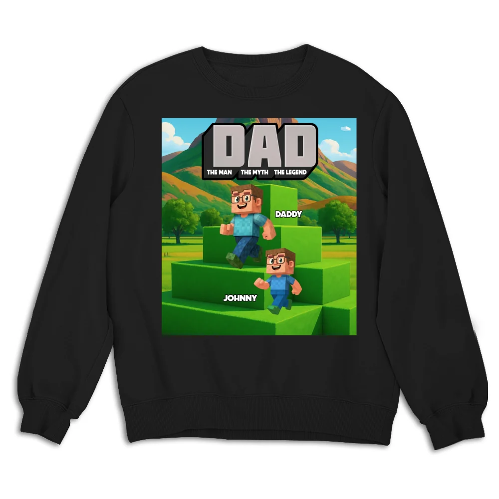 Blocky Dad - Personalized Custom Shirt - Image 13