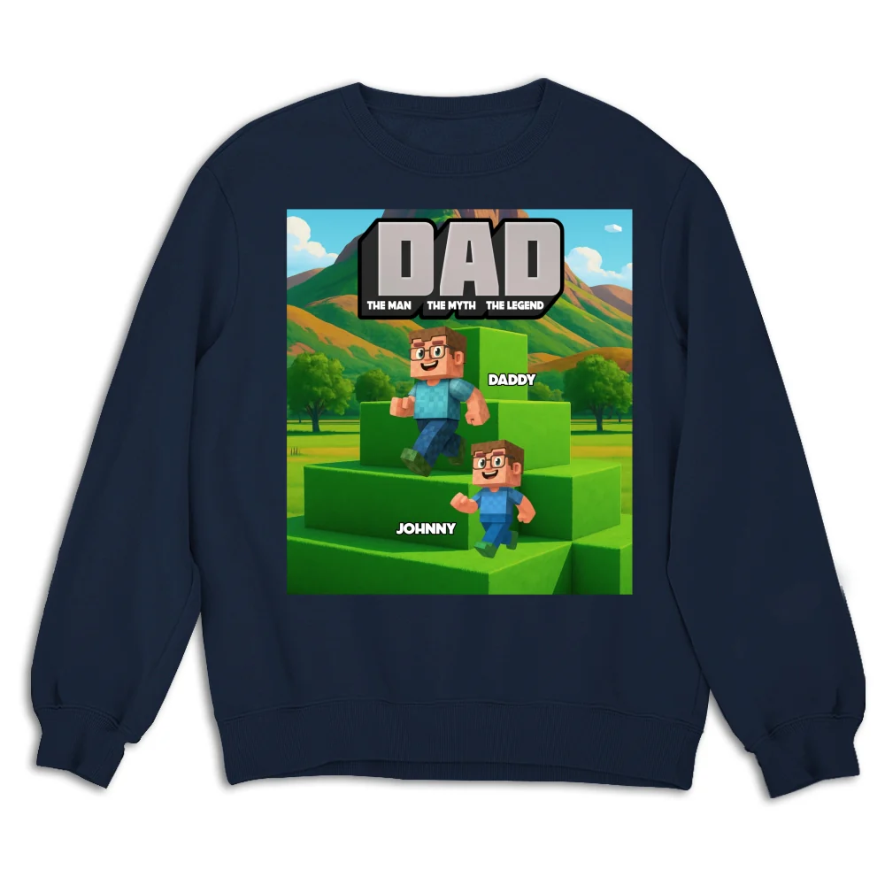 Blocky Dad - Personalized Custom Shirt - Image 15