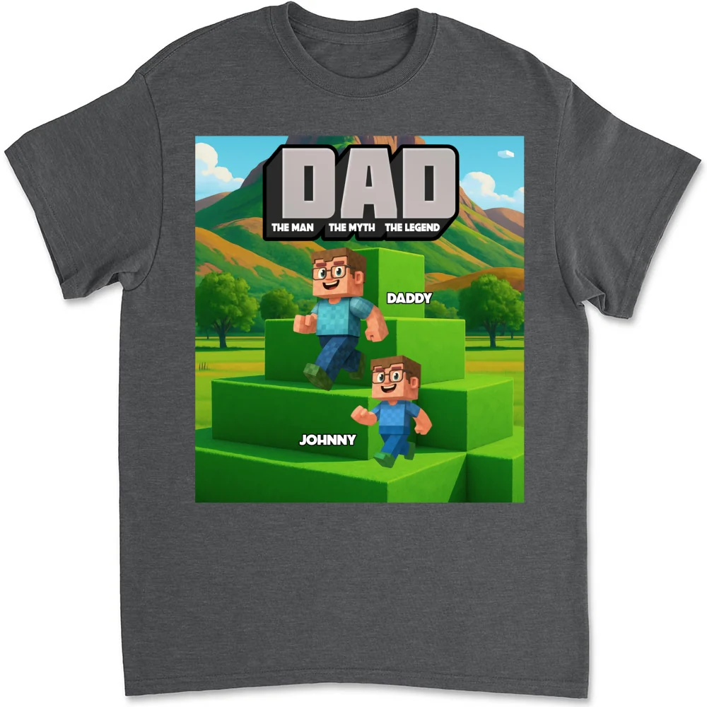 Blocky Dad - Personalized Custom Shirt - Image 7