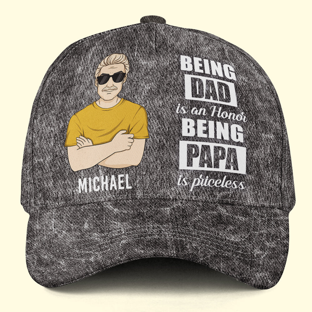 Dad Grandpa Grumpy Old Guy - Personalized Classic Cap - Image 3