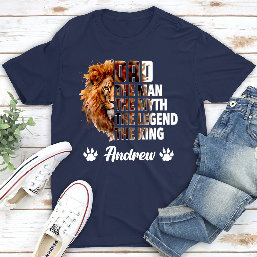 Dad Is The King - Personalized Custom Shirt - Image 2
