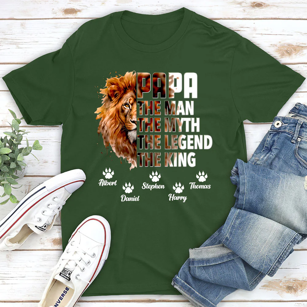 Dad Is The King - Personalized Custom Shirt - Image 4