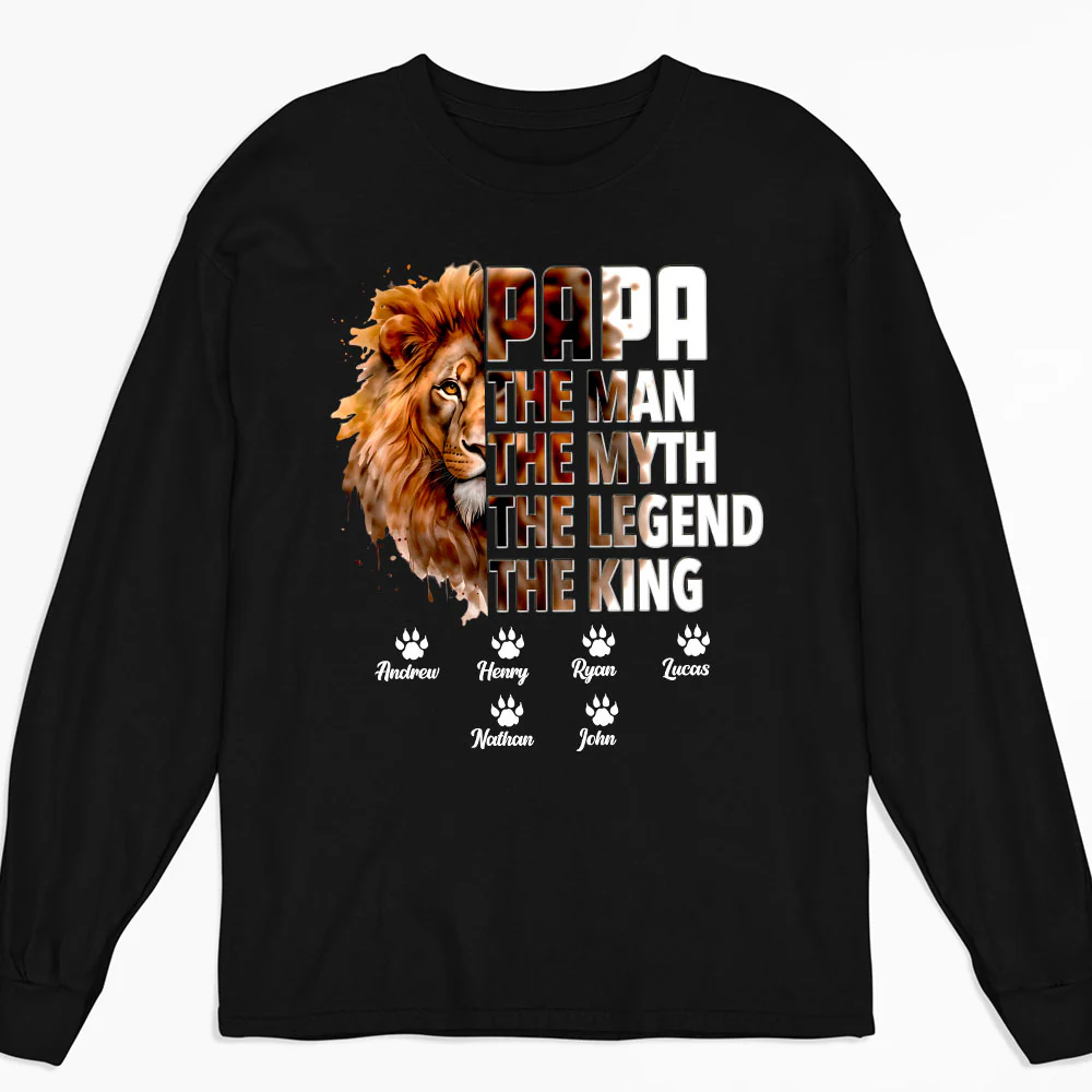 Dad Is The King - Personalized Custom Shirt - Image 5