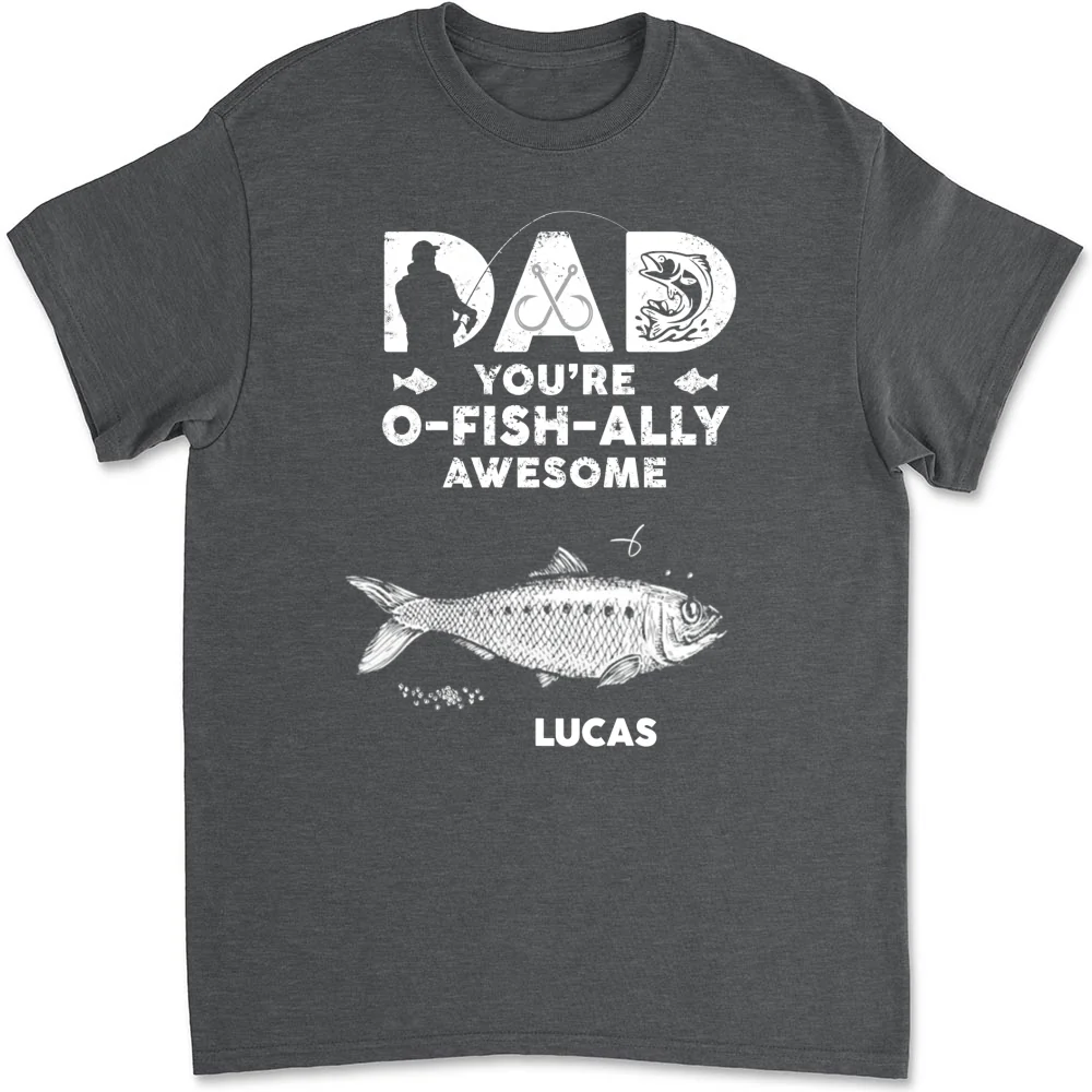 Dad Ofishally Awesome - Personalized Custom Shirt - Image 10