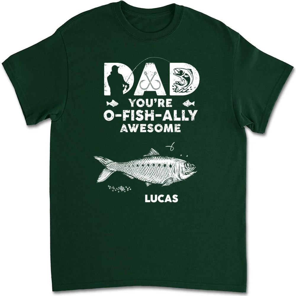 Dad Ofishally Awesome - Personalized Custom Shirt - Image 11