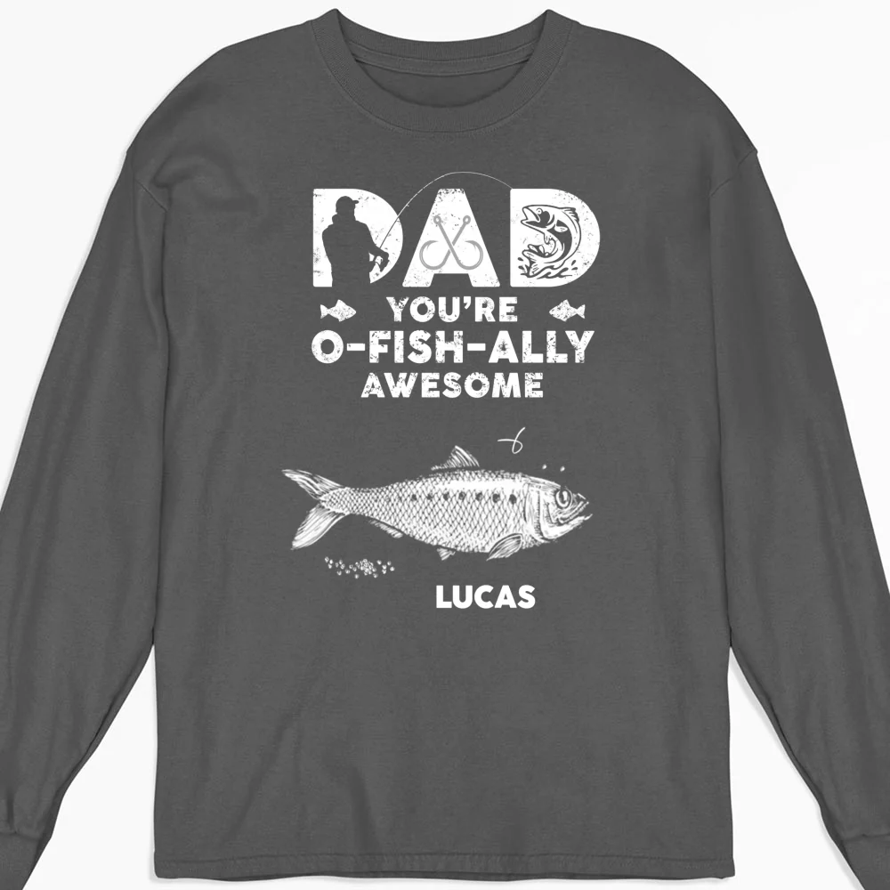 Dad Ofishally Awesome - Personalized Custom Shirt - Image 14