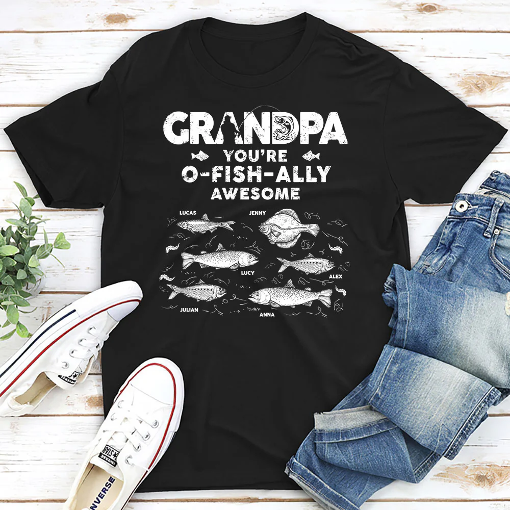 Dad Ofishally Awesome - Personalized Custom Shirt - Image 2