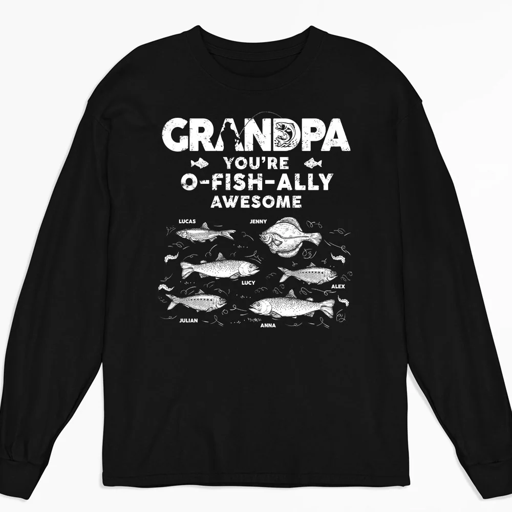 Dad Ofishally Awesome - Personalized Custom Shirt - Image 6