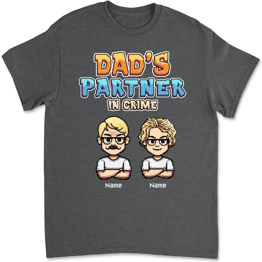 Dad Partners In Crime - Personalized Custom Shirt - Image 14