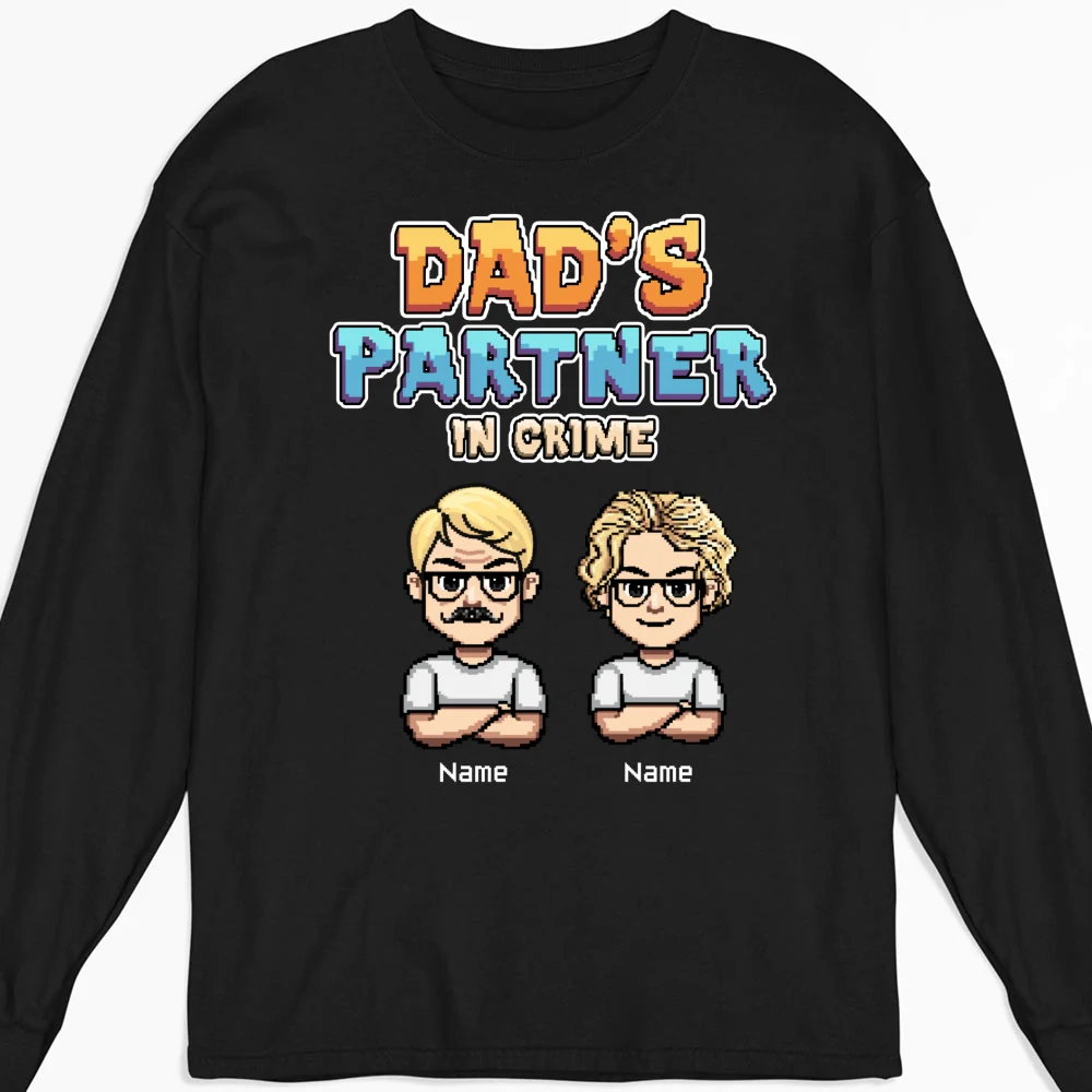Dad Partners In Crime - Personalized Custom Shirt - Image 17