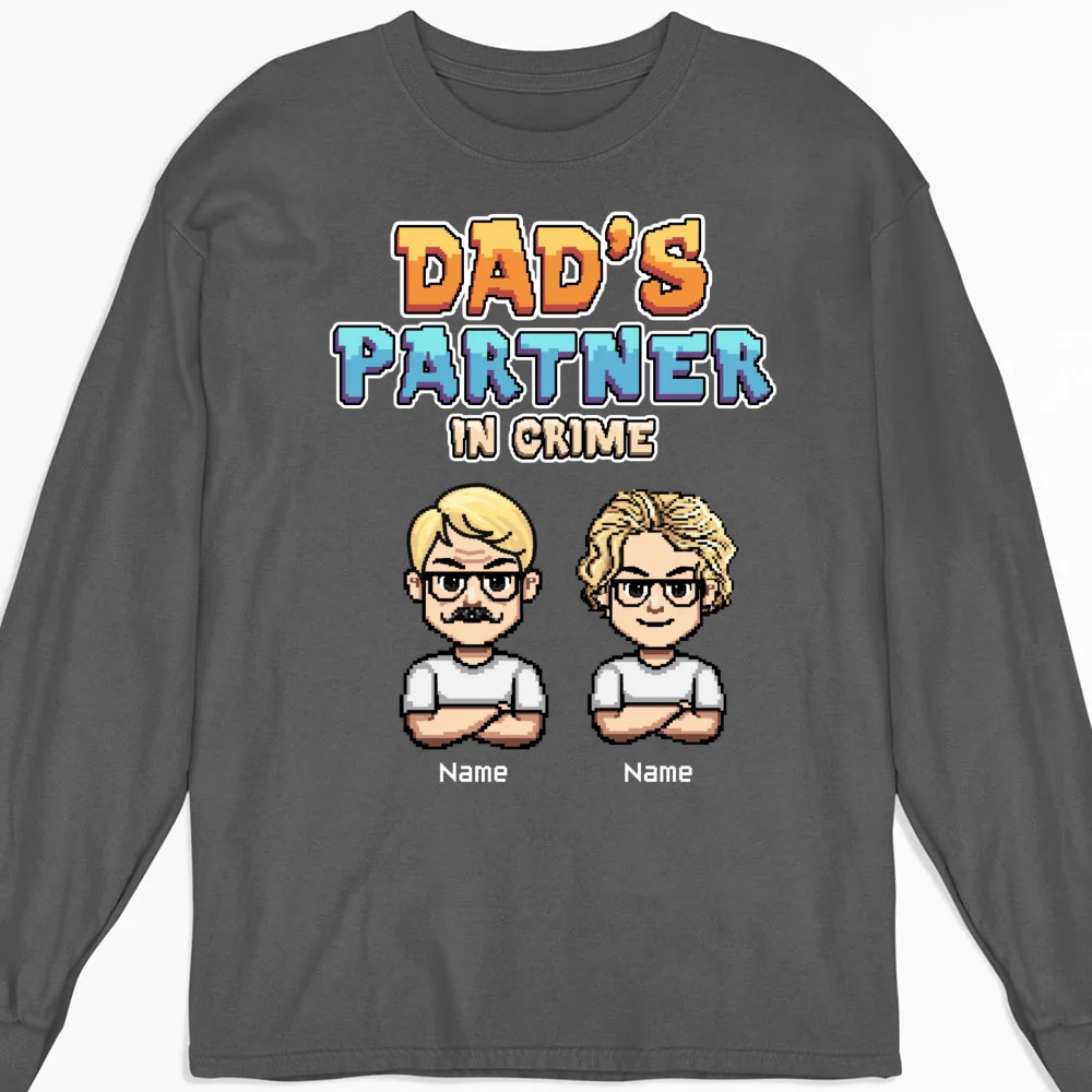 Dad Partners In Crime - Personalized Custom Shirt - Image 18
