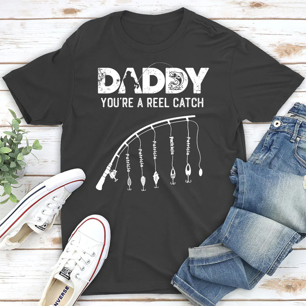 Dad Reel Catch - Personalized Custom Shirt - Image 3