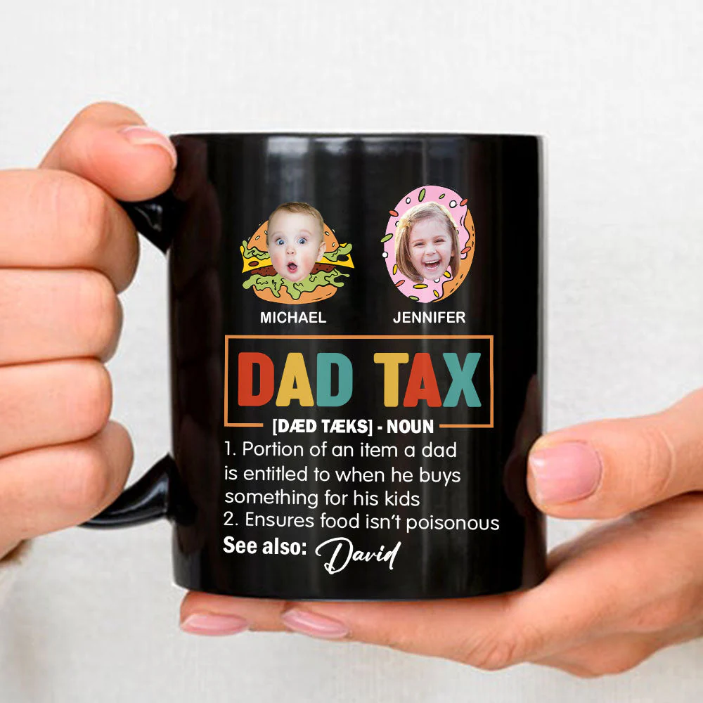 Dad Taste Test Definition - Personalized Custom Coffee Mug - Image 3