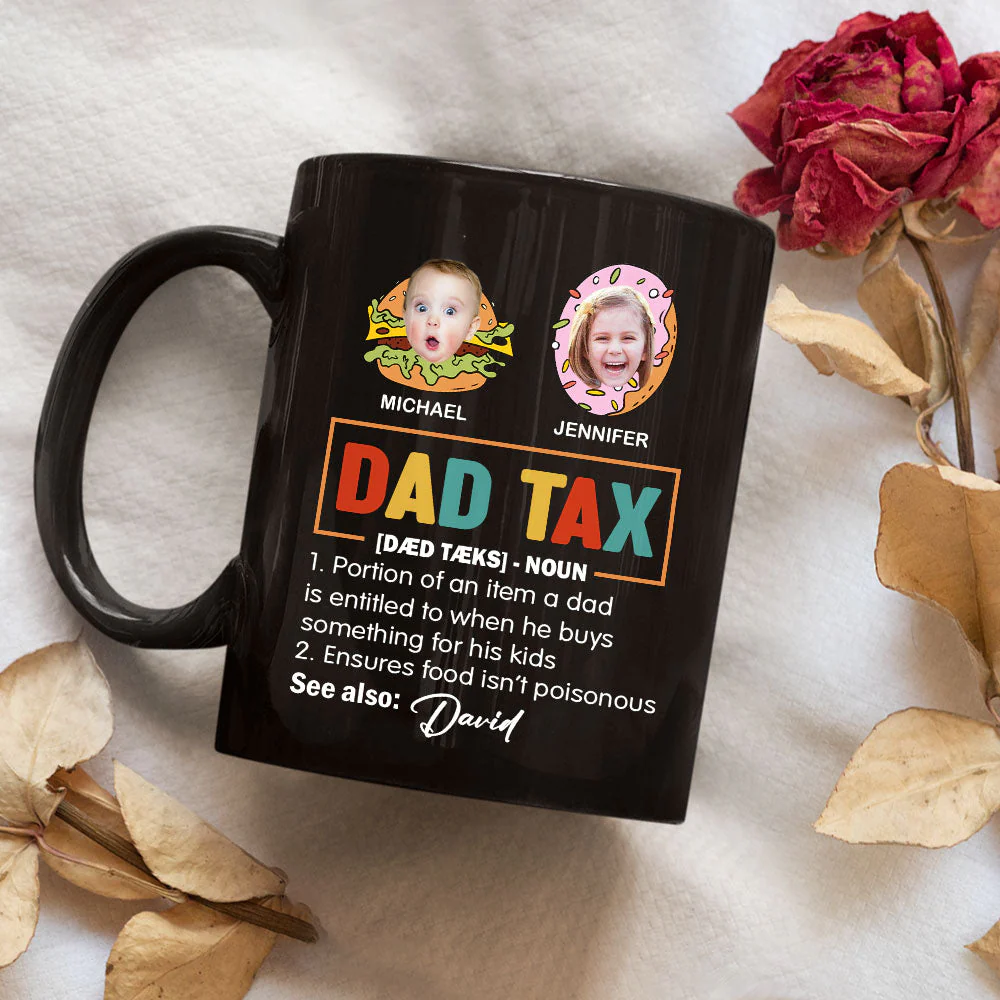 Dad Taste Test Definition - Personalized Custom Coffee Mug - Image 4