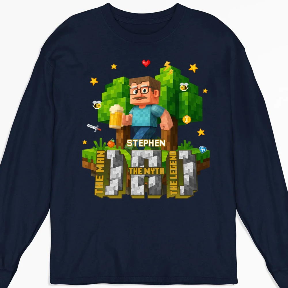 Dad The Amazing Pixel - Personalized Custom Shirt - Image 11