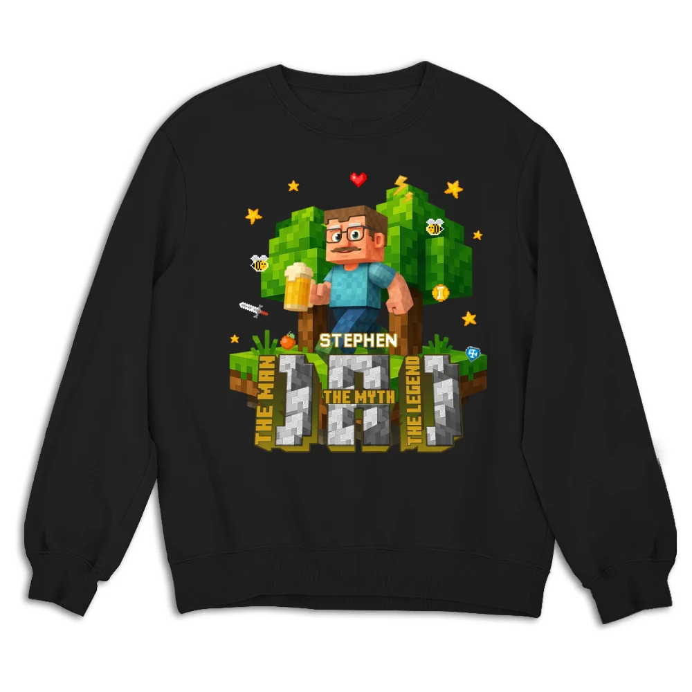 Dad The Amazing Pixel - Personalized Custom Shirt - Image 12