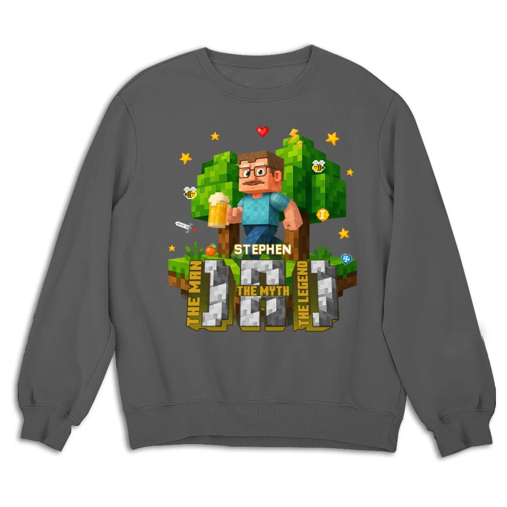 Dad The Amazing Pixel - Personalized Custom Shirt - Image 13