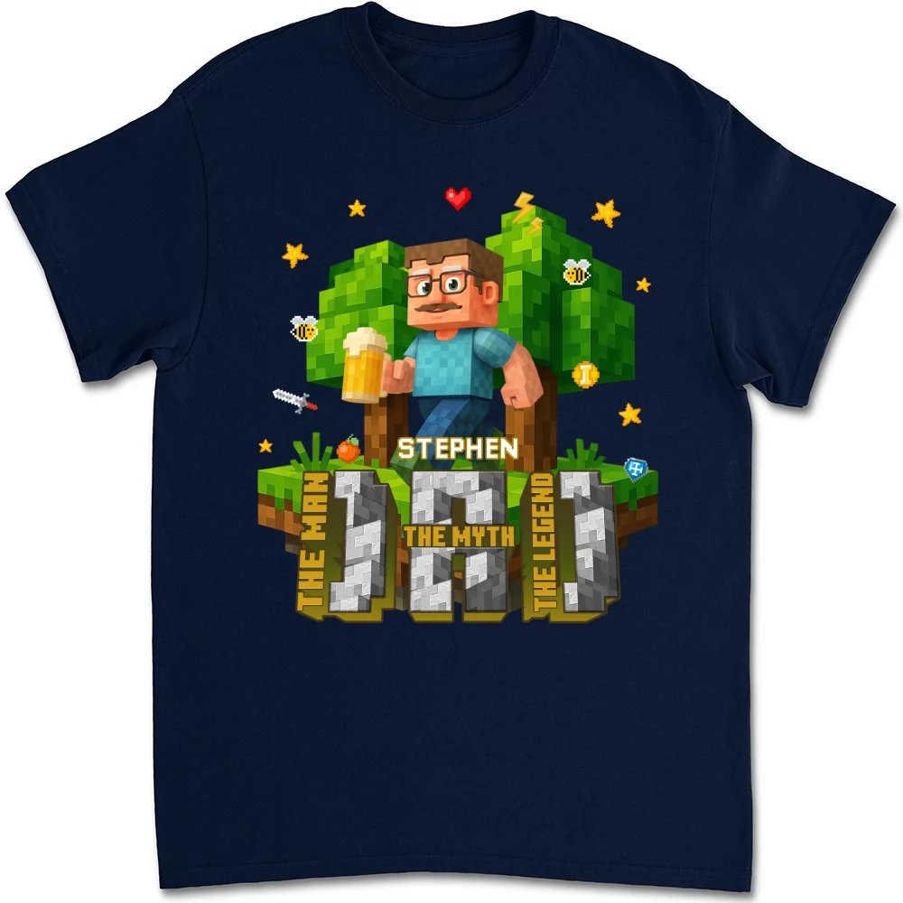 Dad The Amazing Pixel - Personalized Custom Shirt - Image 8